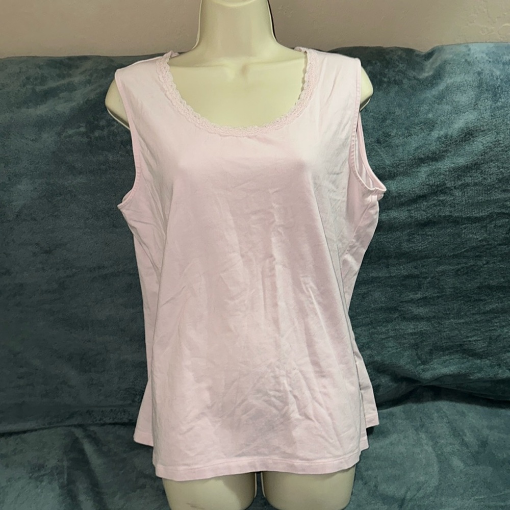 Croft & Barrow light pink stretch XL tank top 💕